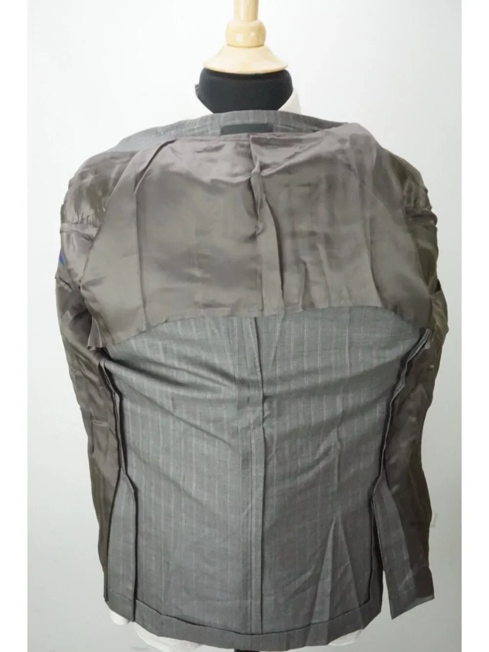 Raffaele Caruso Gray Striped Loro Piana Wool 2 Pc Suit Jacket Pant 38 US NEW